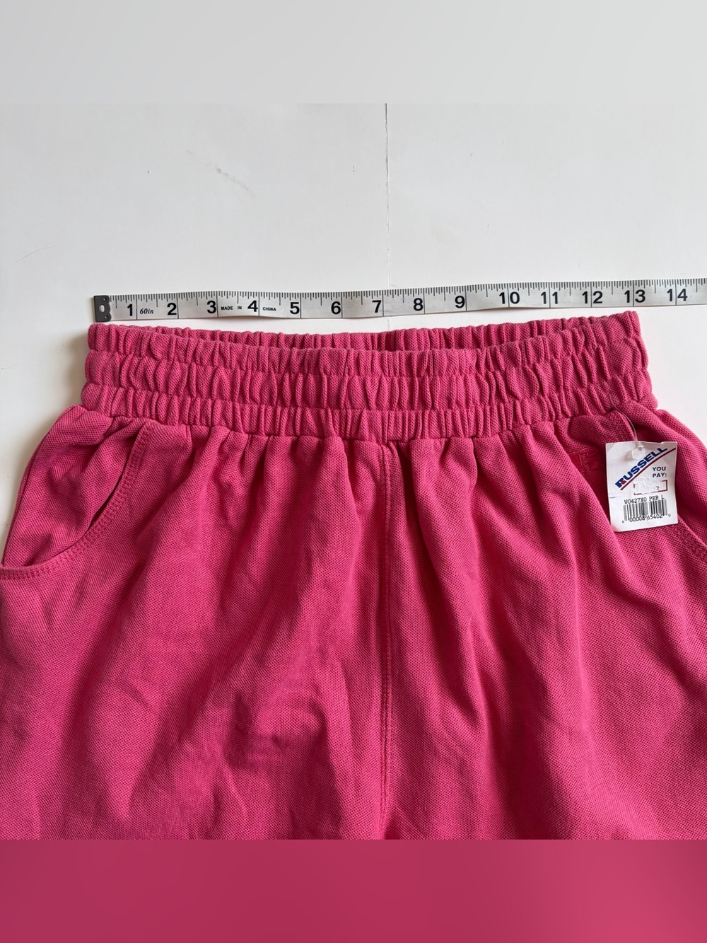 Russell Athletic Women's Fuchsia Elastic Waist Athletic Shorts - Picture 5 of 7
